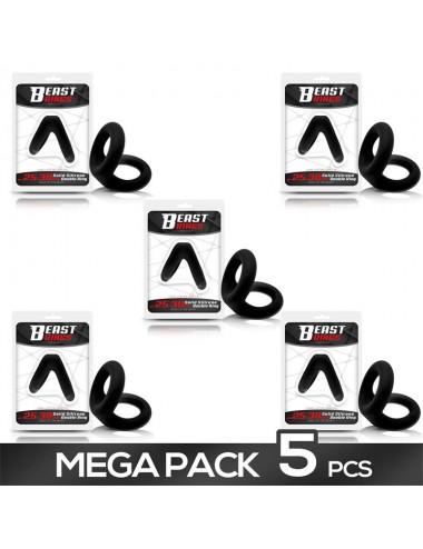 Pack 5 Anillo para el Pene Silicona Solida 25 3 cm