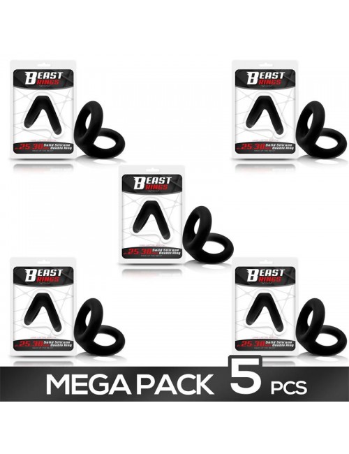 Pack 5 Anillo para el Pene Silicona Solida 25 3 cm
