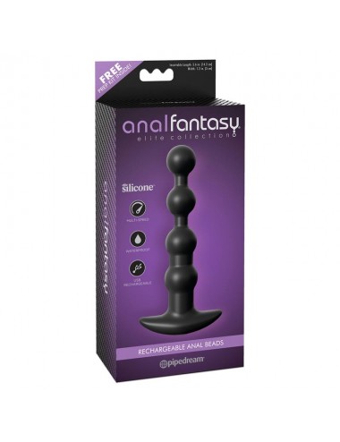 Cadena Anal con Vibracion Negro
