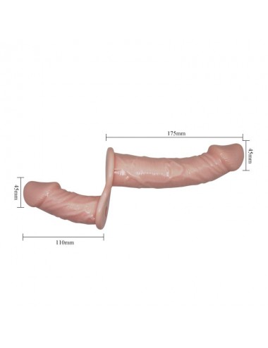 Arnes Dildo Doble con Vibracion Natural