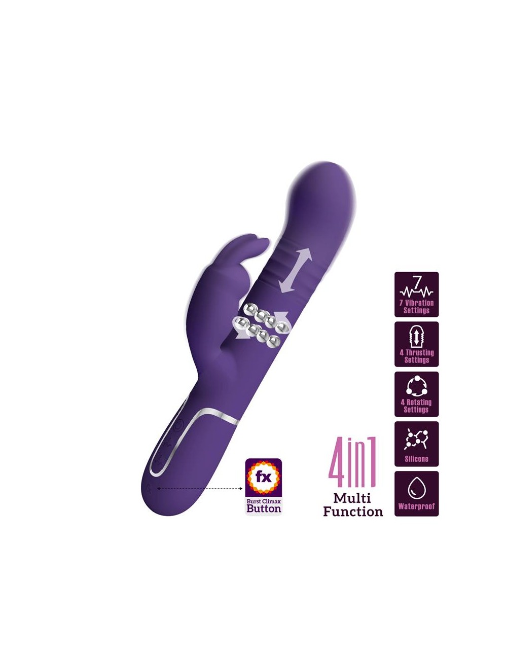 Coale Vibrador con Thursting y Bolas Rotatorias