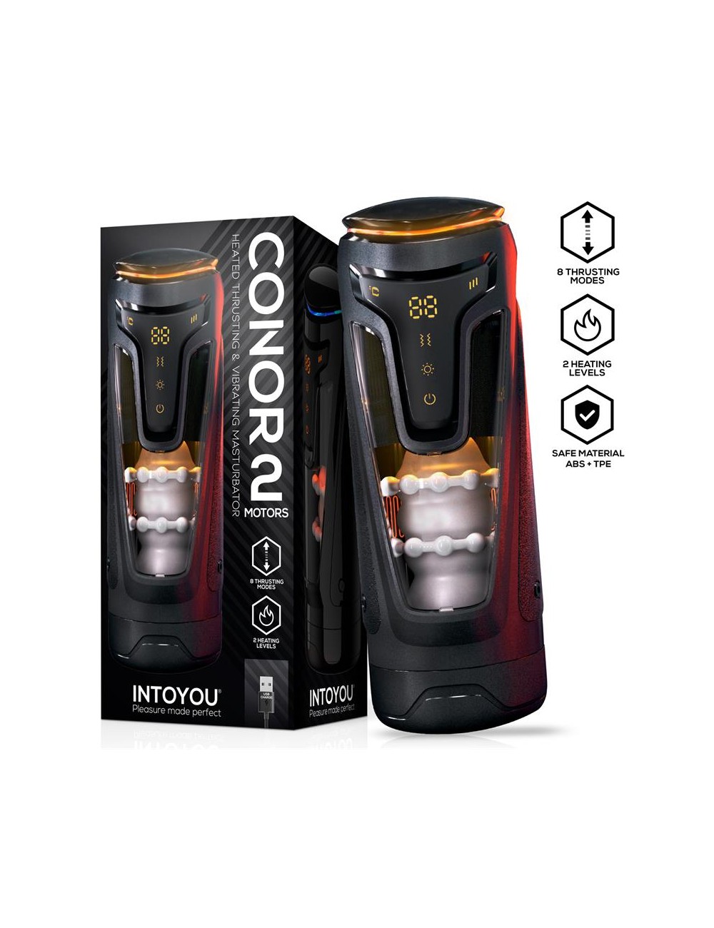 Conor Masturbador Masculino con Thrusting Vibracion y Calor