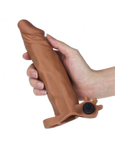 Funda para el Pene con vibracion Add 2 Pleasure X Tender Marron