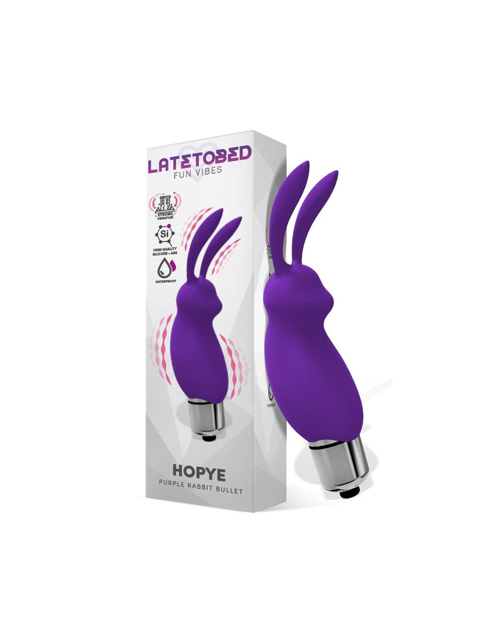 Hopye Bala Vibradora Conejito Silicona Purpura