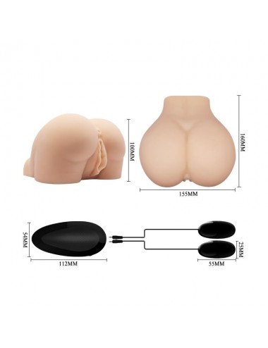 Masturbador Doble Vagina y Ano con Vibracion