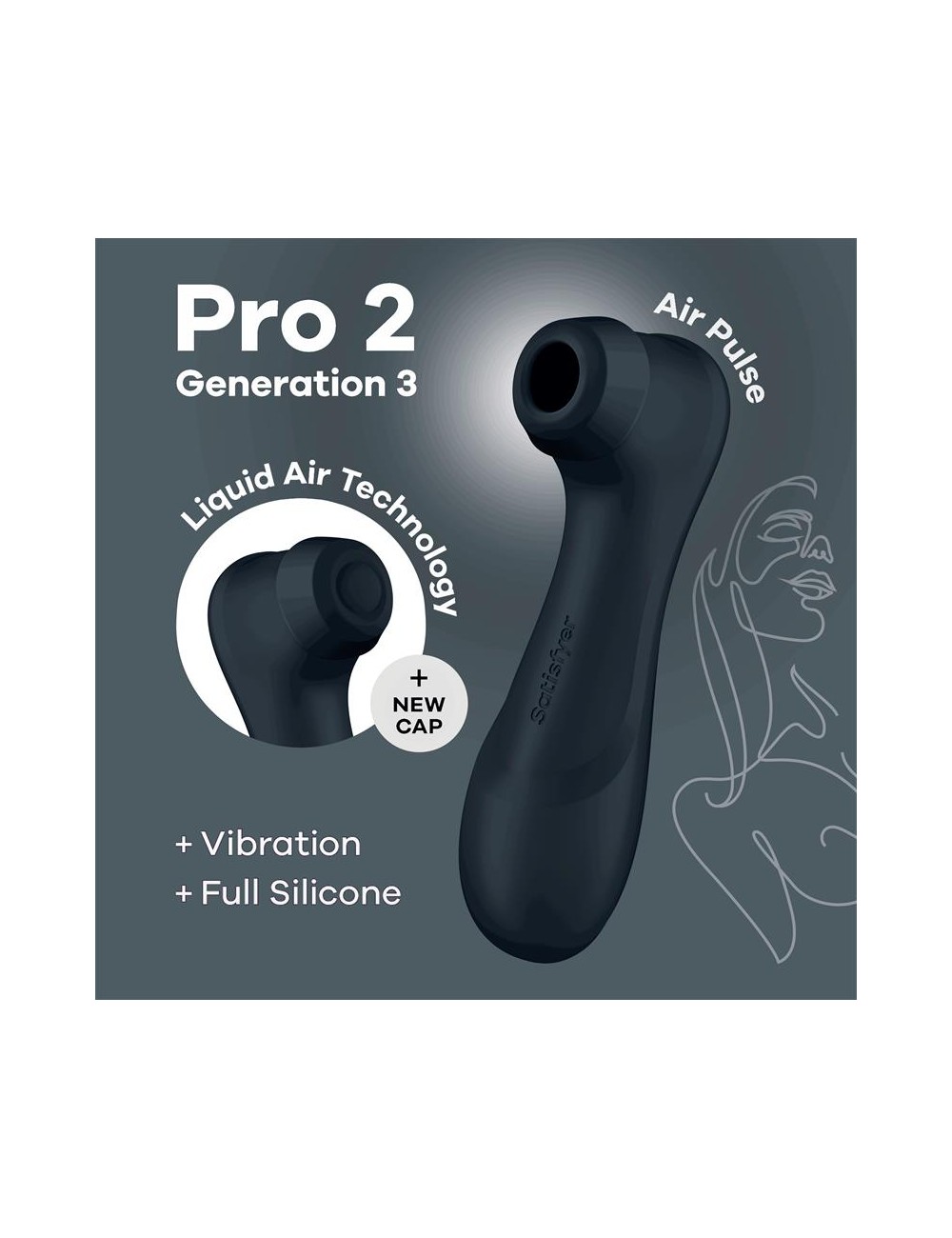 Pro 2 Gener 3 Liquid Air Technology Succion y Vibracion Negro