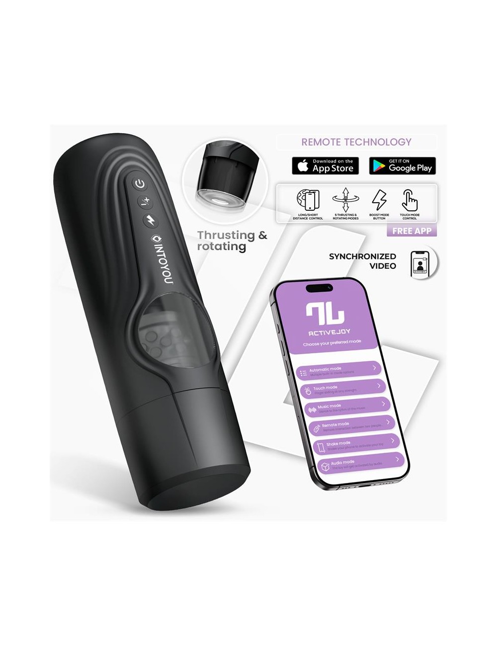 Egor Masturbador Masculino con Rotacion y Thrusting con APP
