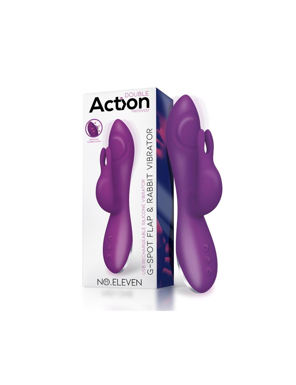 No Eleven Vibrador con Conejito Punto G y Fucion de Pulsacion USB Margnetico Silicona