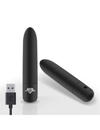 Shoty Bala Vibradora USB 10 Velocidades Potente Motor Negro
