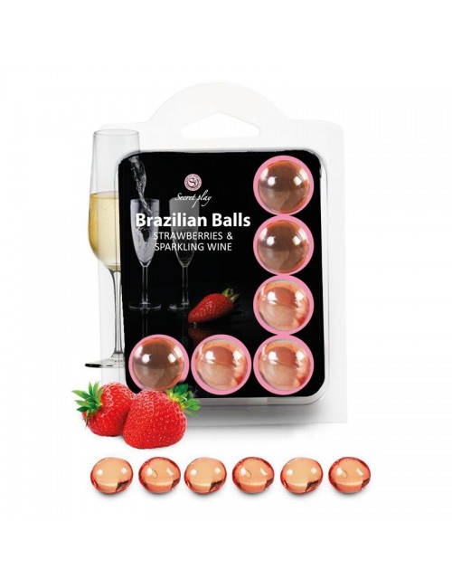Brazilian Balls Set 6 Fresas con Cava