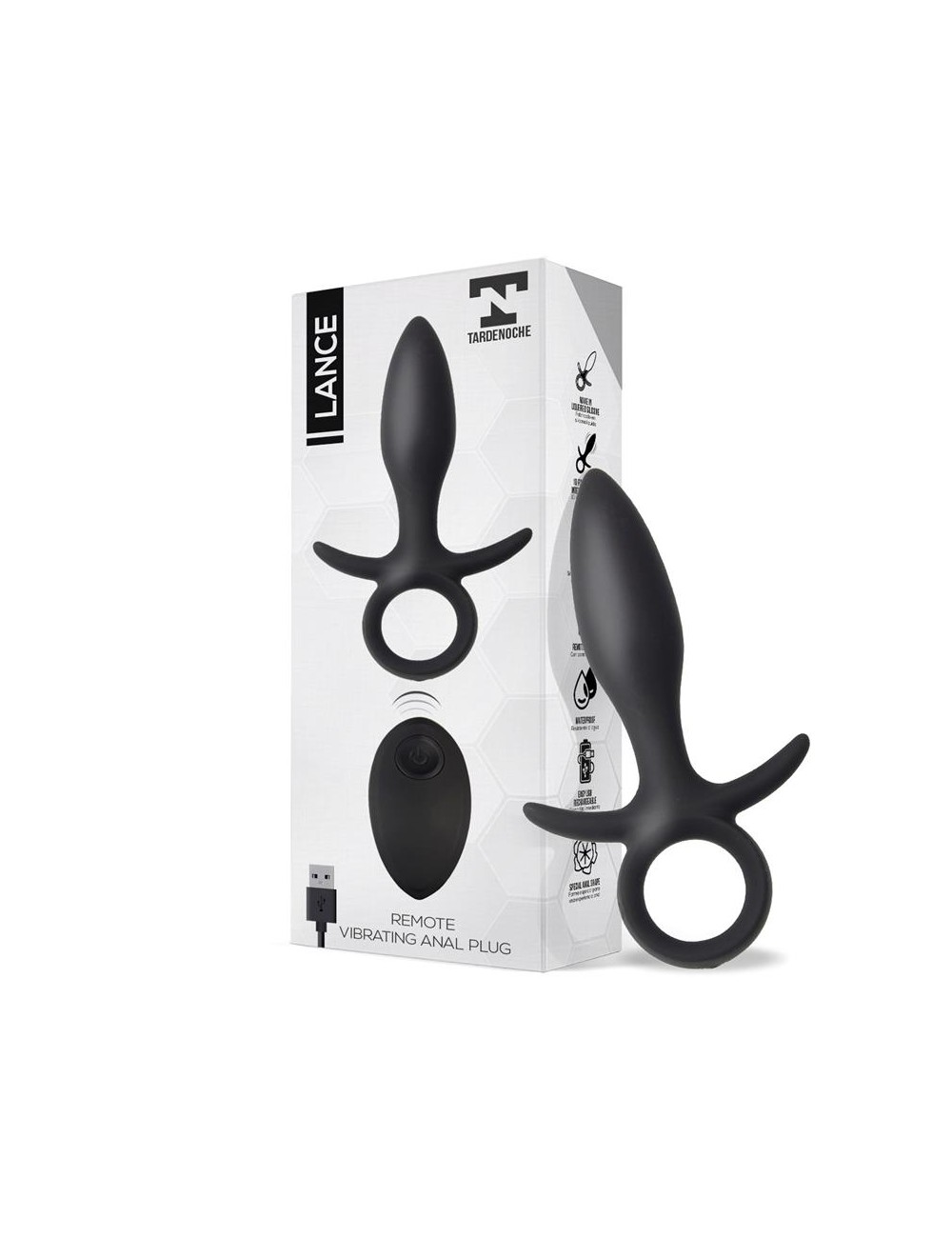 Lance Plug Anal Control Remoto Silicona Liquida USB