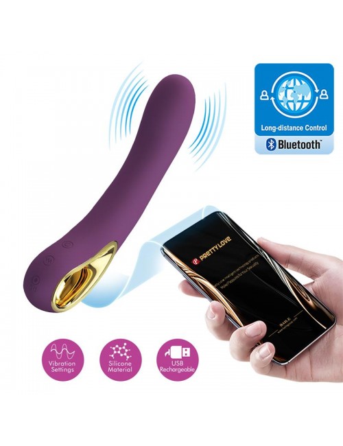 Ethan Vibrador con APP Purpura
