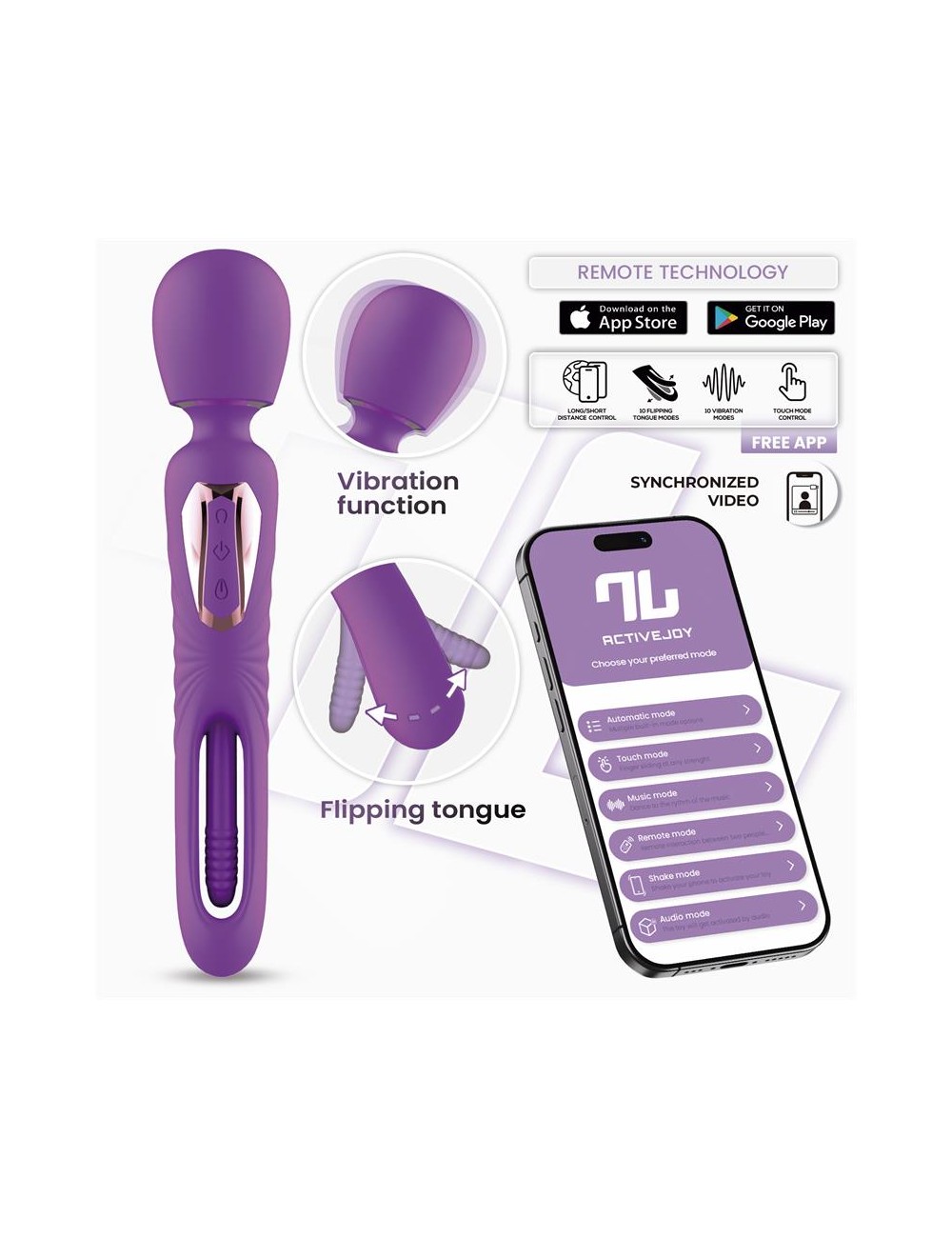 Salma Masajeador con Flipping Tongue y Vibracion con App