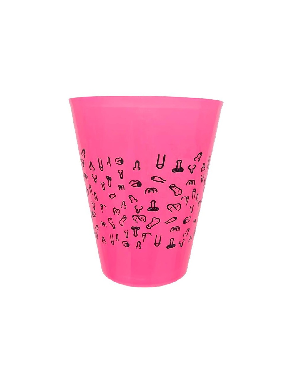 Vaso Plastico Diseno Penes Fuscia 500ml