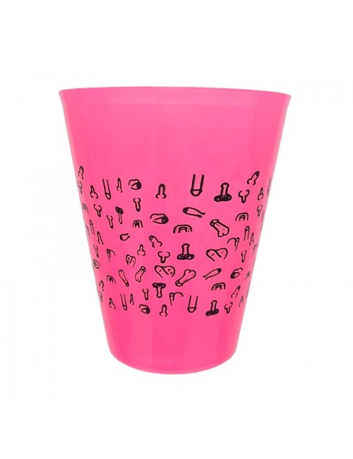 Vaso Plastico Diseno Penes Fuscia 500ml