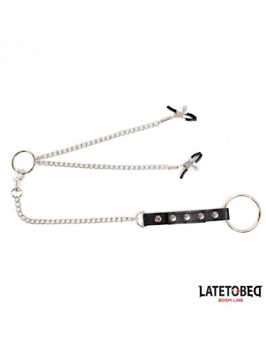 Pinzas para Pezones con Anillo para el Pene