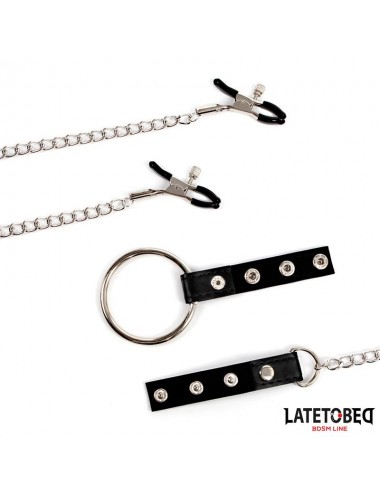 Pinzas para Pezones con Anillo para el Pene