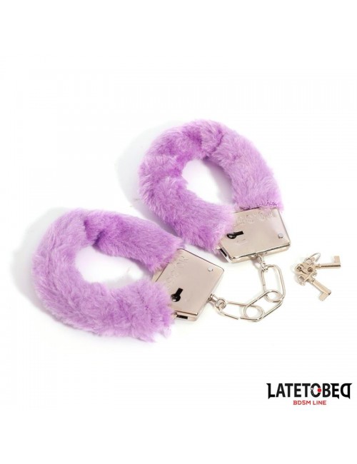 Esposas de Metal Furry de Pelo Purpura