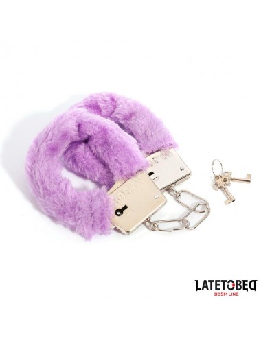 Esposas de Metal Furry de Pelo Purpura