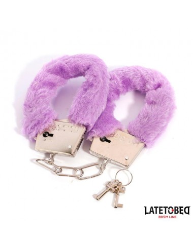 Esposas de Metal Furry de Pelo Purpura