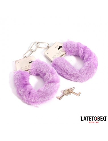 Esposas de Metal Furry de Pelo Purpura