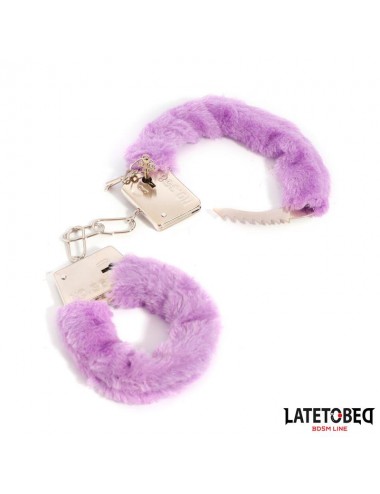 Esposas de Metal Furry de Pelo Purpura