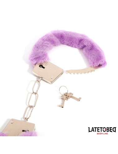 Esposas de Metal Furry de Pelo Purpura