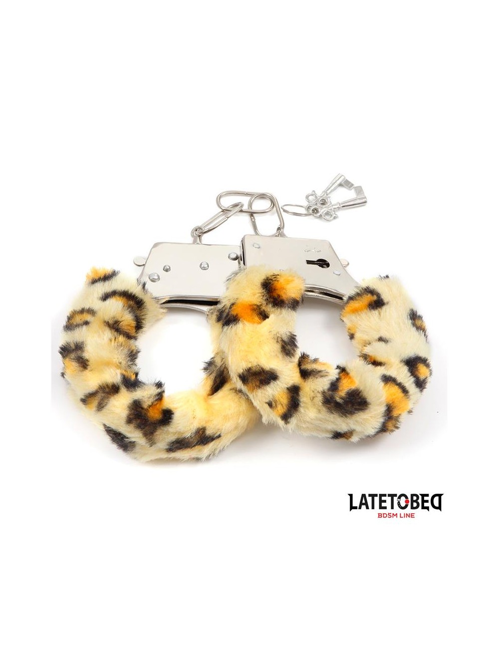 Esposas de Metal Furry con Pelo Animal Print Leopardo
