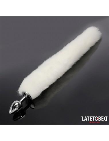 Plug Anal con Cola Blanco 40 cm