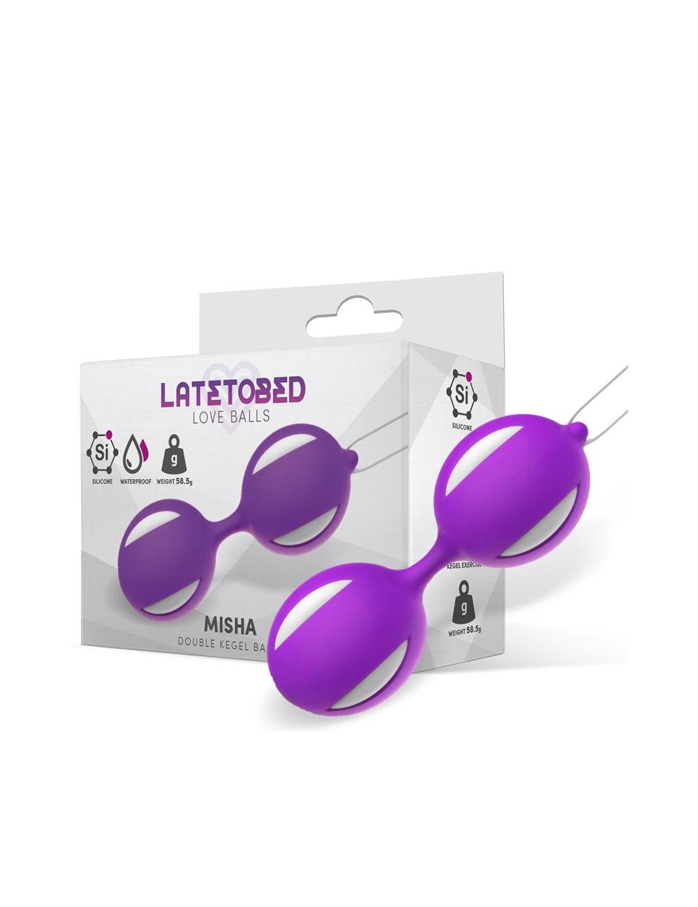 Misha Bola de Kegel Doble Silicona Purpura
