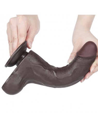 Dildo Dual Density Piel Deslizante Retractil 85