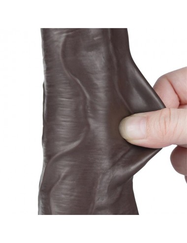 Dildo Dual Density Piel Deslizante Retractil 85