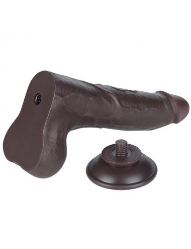 Dildo Dual Density Piel Deslizante Retractil 85