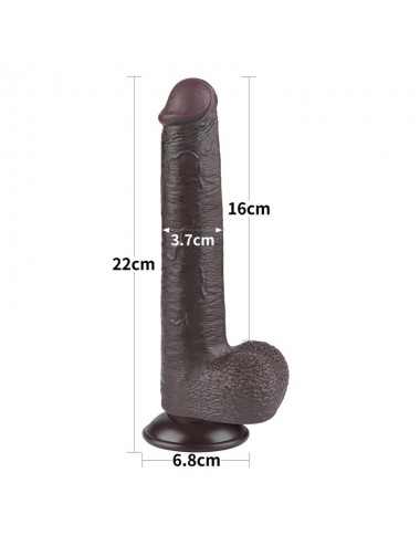Dildo Dual Density Piel Deslizante Retractil 9