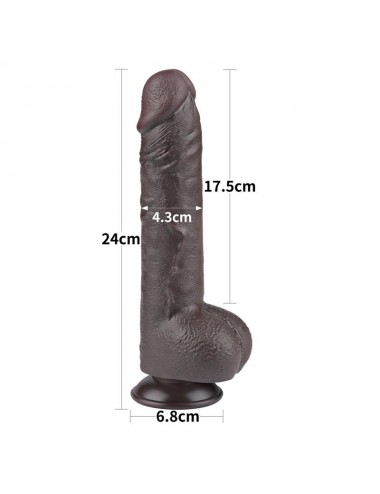 Dildo Dual Layer Piel Deslizante Retractil 95