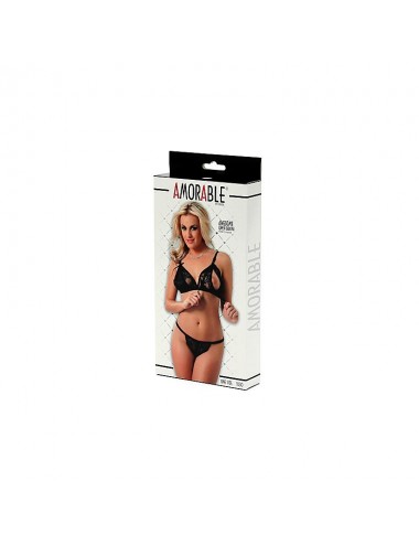 Set 2 Piezas Abierto Negro Talla unica