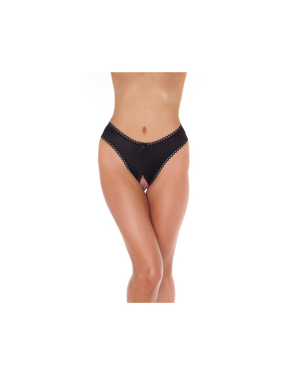 Tanga Abierto Negro Talla unica