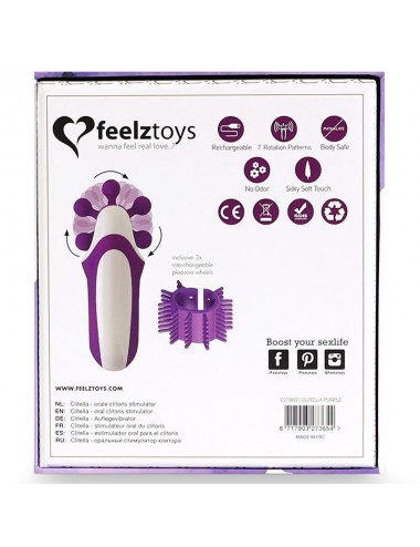 Clitella Estimulador Sexo Oral con Accesorios Purpura