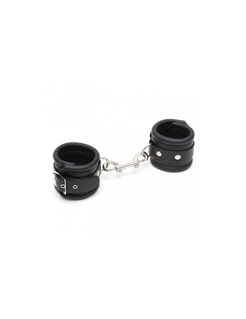 Esposas para Pies Cuero Negro 7cm