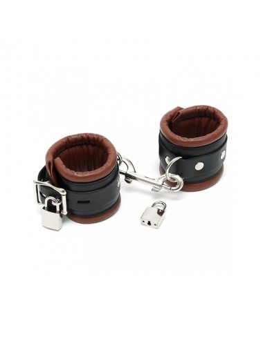 Esposas Cuero Negro y Marron 7cm Candados