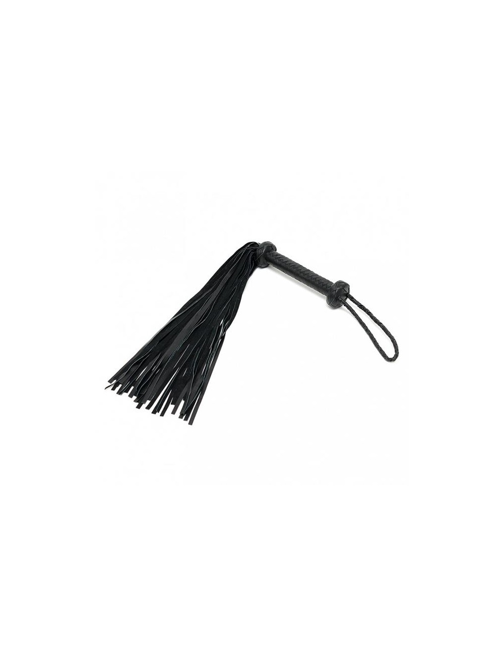 Flogger Trenzado Cuero Negro