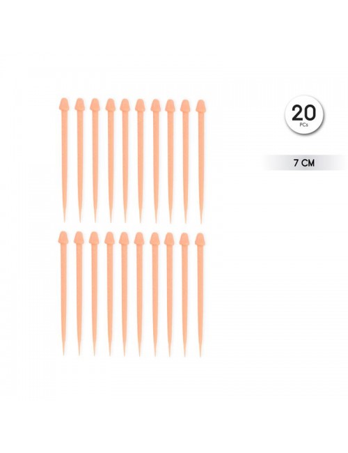 Pinchos Forma de Pene 20 unidades