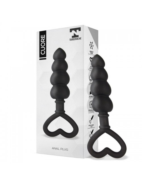 Cuore Plug Anal Silicona Negro