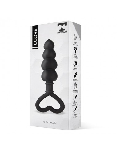 Cuore Plug Anal Silicona Negro