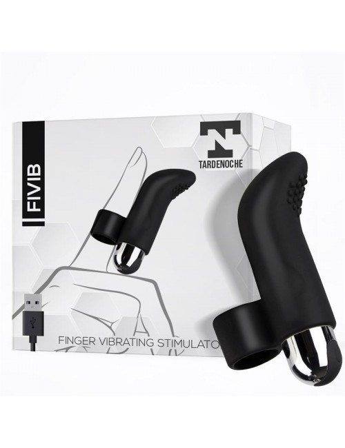 Fivib Estimulador de Dedo USB Silicona Negro