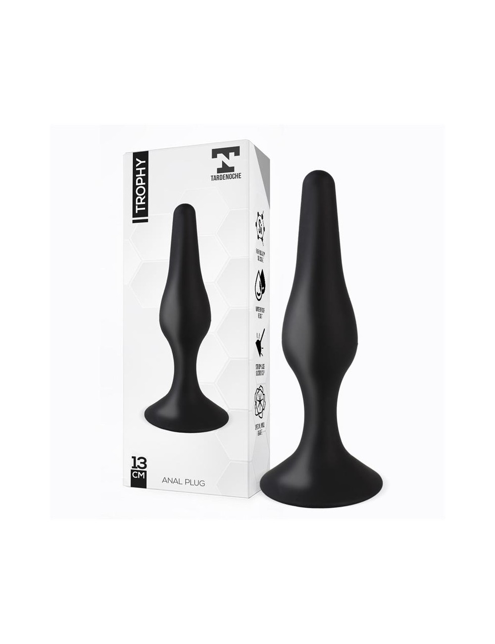 Trophy Plug Anal 13 cm Silicona Negro
