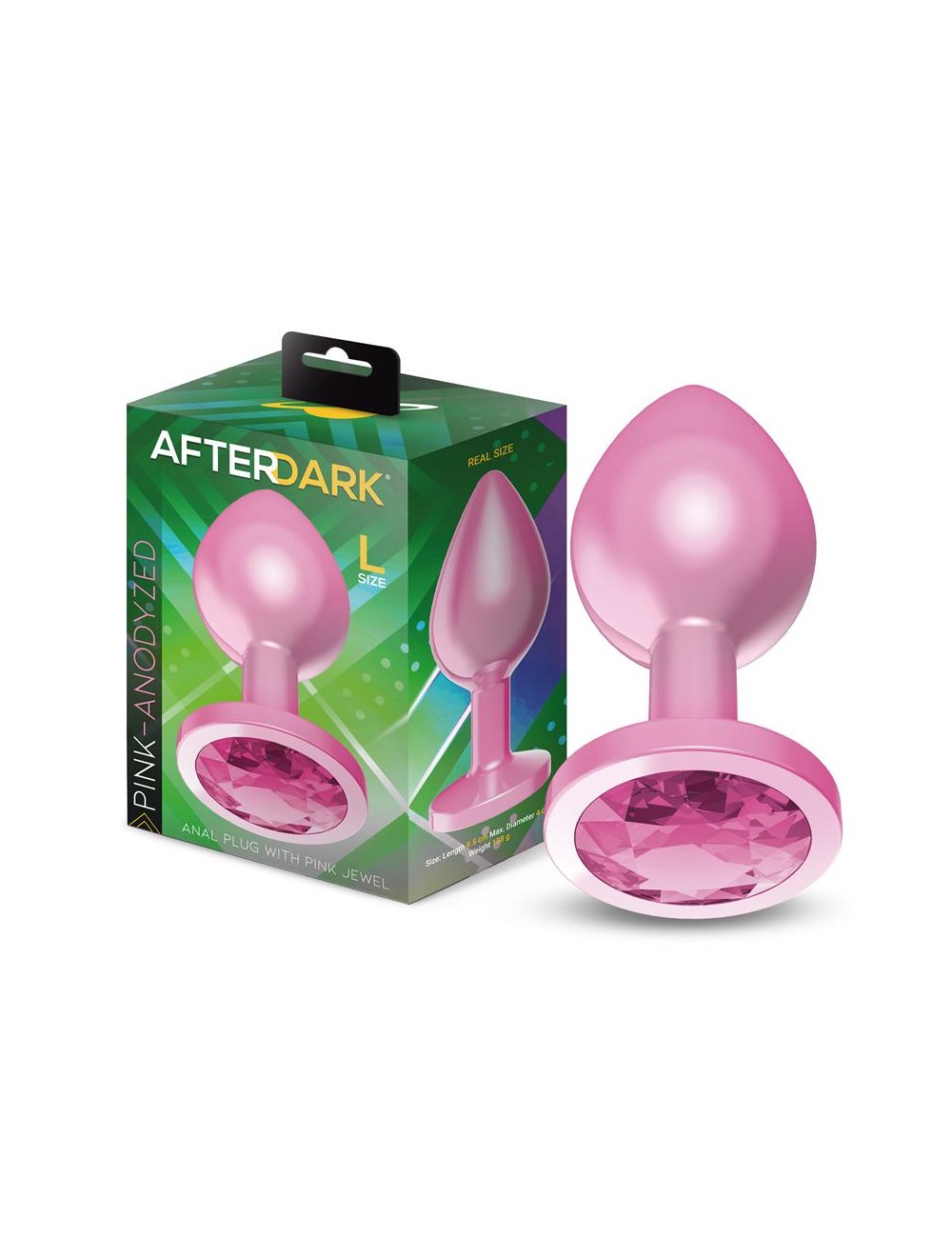 Plug Anal Anodizado Rosa con Rosa Talla L