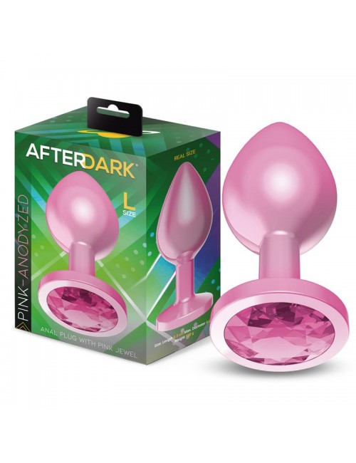 Plug Anal Anodizado Rosa con Rosa Talla L