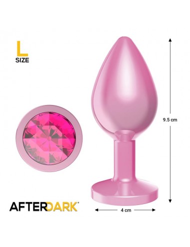 Plug Anal Anodizado Rosa con Rosa Talla L