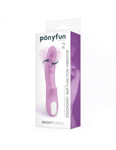 Brightpurple Vibrador y Rotador Doble Motor 360º USB Silicona